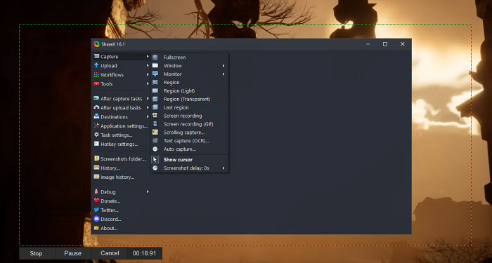 best free screen video recorder - ShareX
